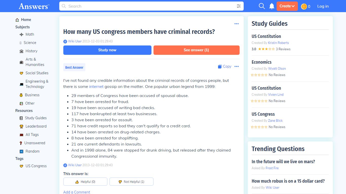 How many US congress members have criminal records? - Answers